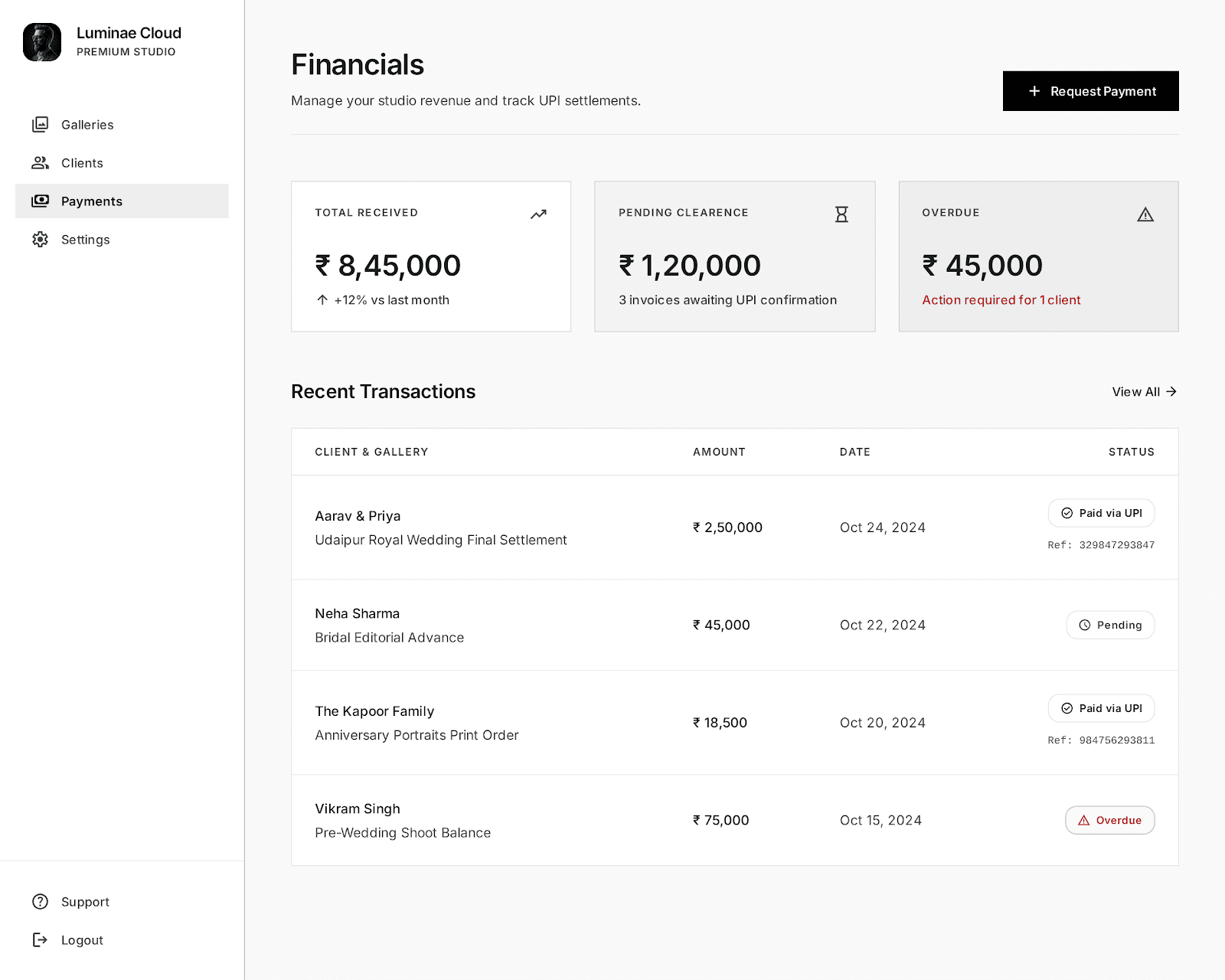 Integrated Payments & Invoicing